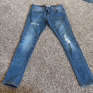 Classic Distressed Blue Women's Skinny Jeans